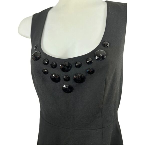 Express Black Sleeveless Cocktail Dress Size‎ 4 Party Date Night LBD Jeweled - Picture 4 of 11